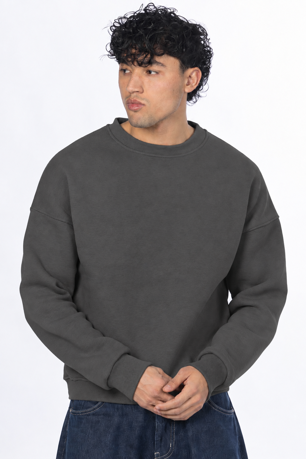 Boxy fit crewneck - Dark Grey
