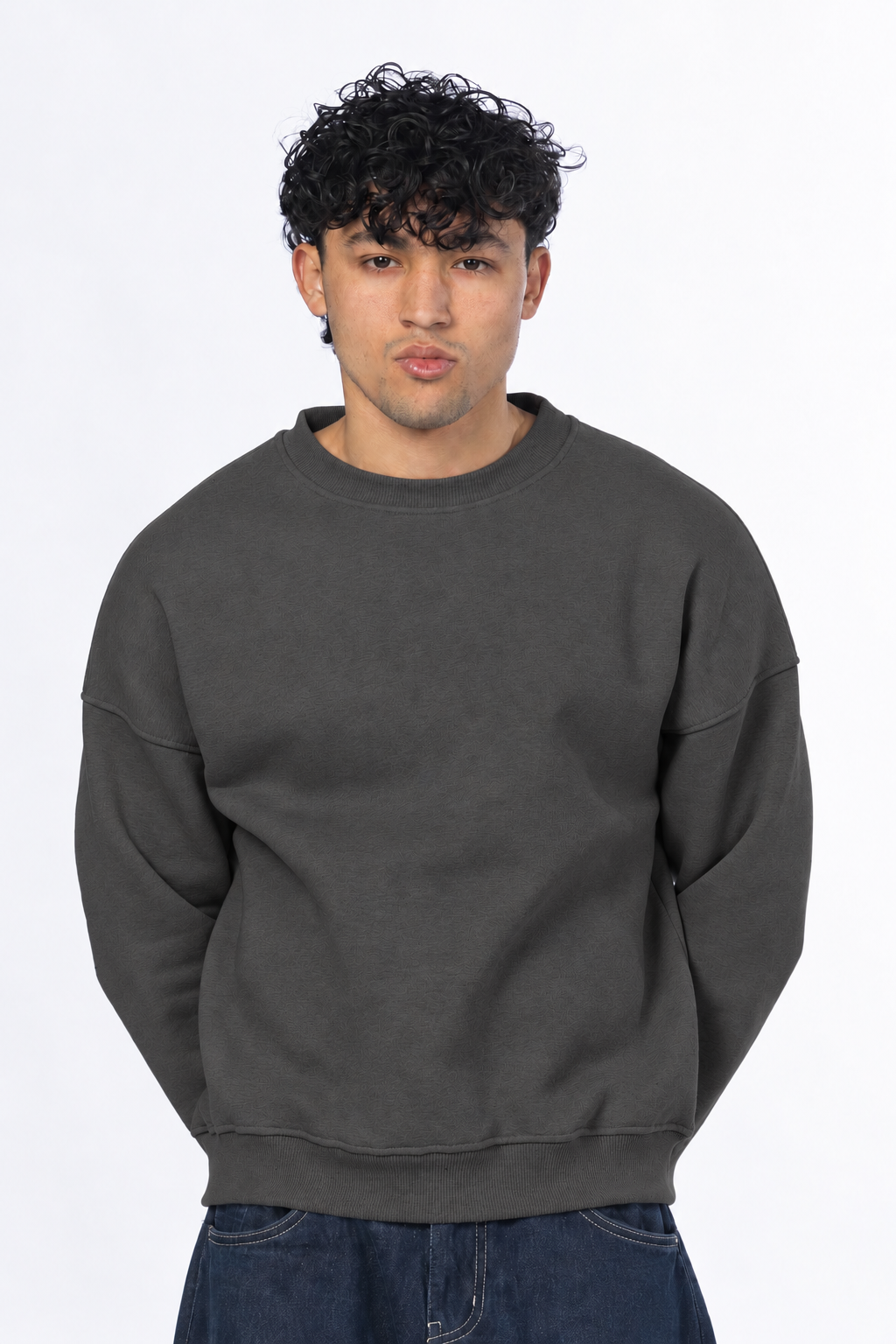Boxy fit crewneck - Dark Grey