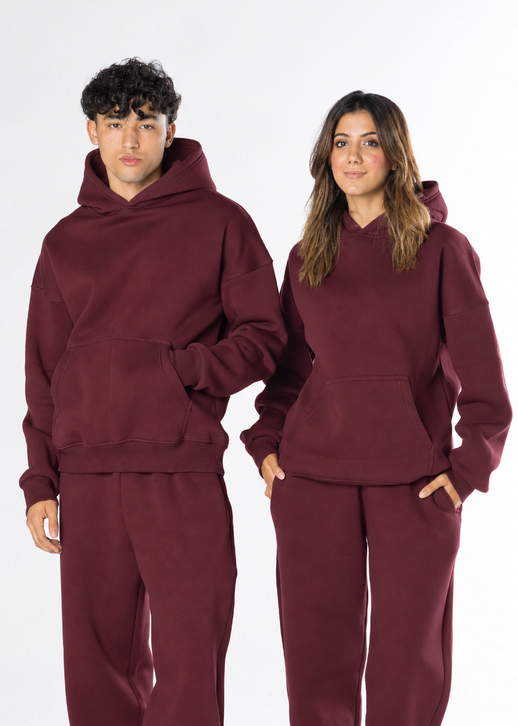 Oversized Hoodie - Burgundy