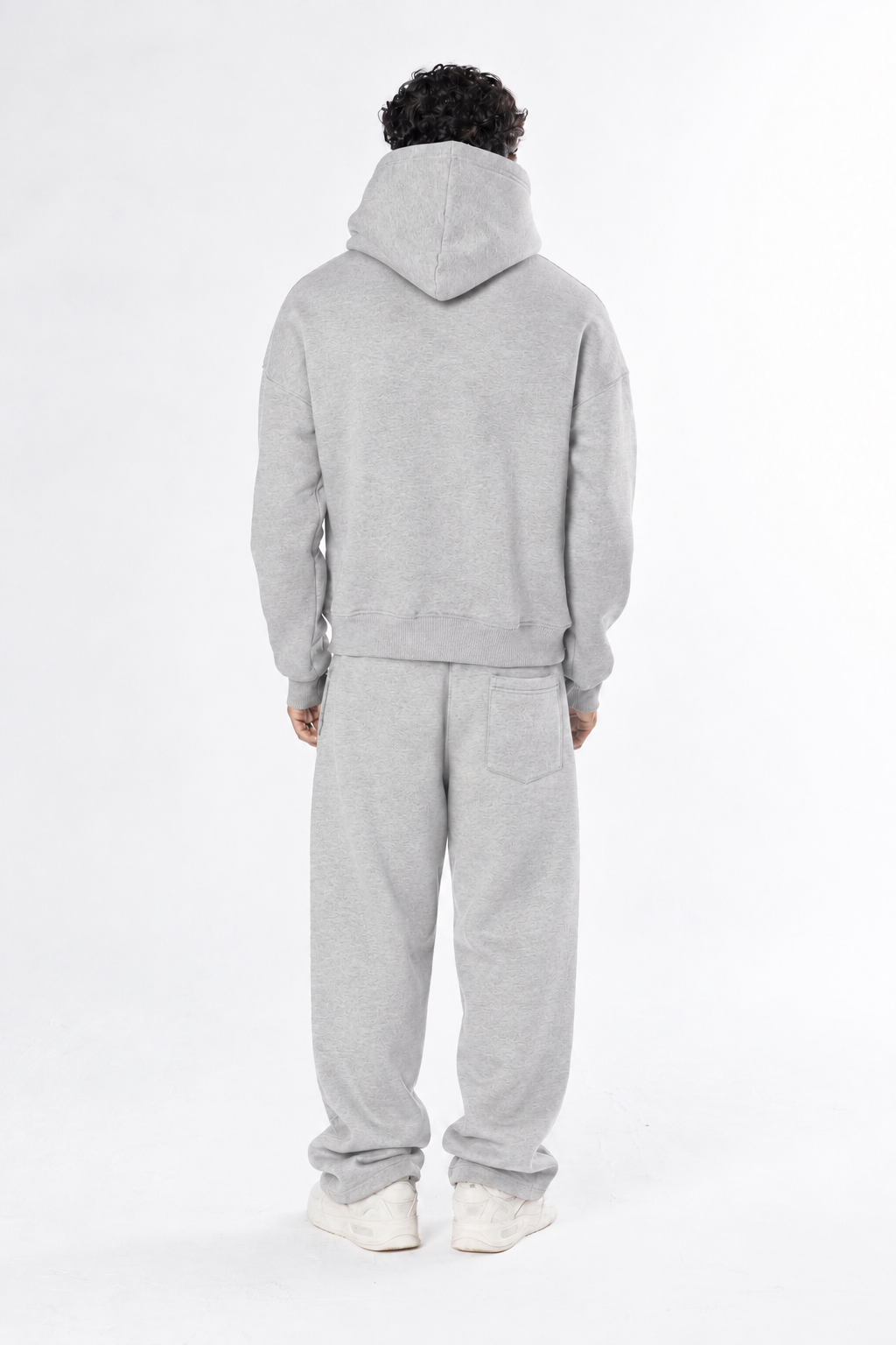 Boxy Hoodie Set - Ash Grey