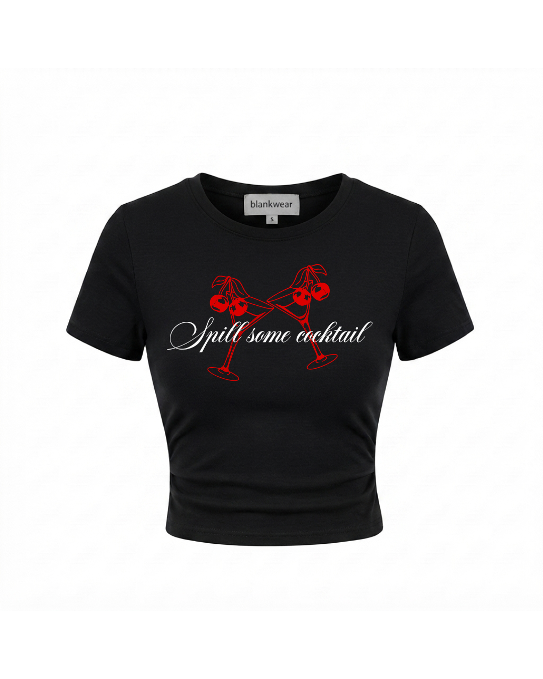 Cocktail baby tee - Black