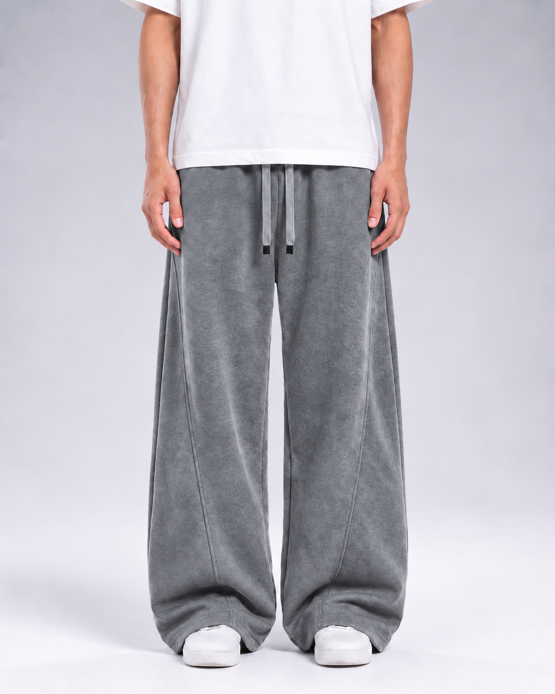 Baggy Sweatpants - Washed gery