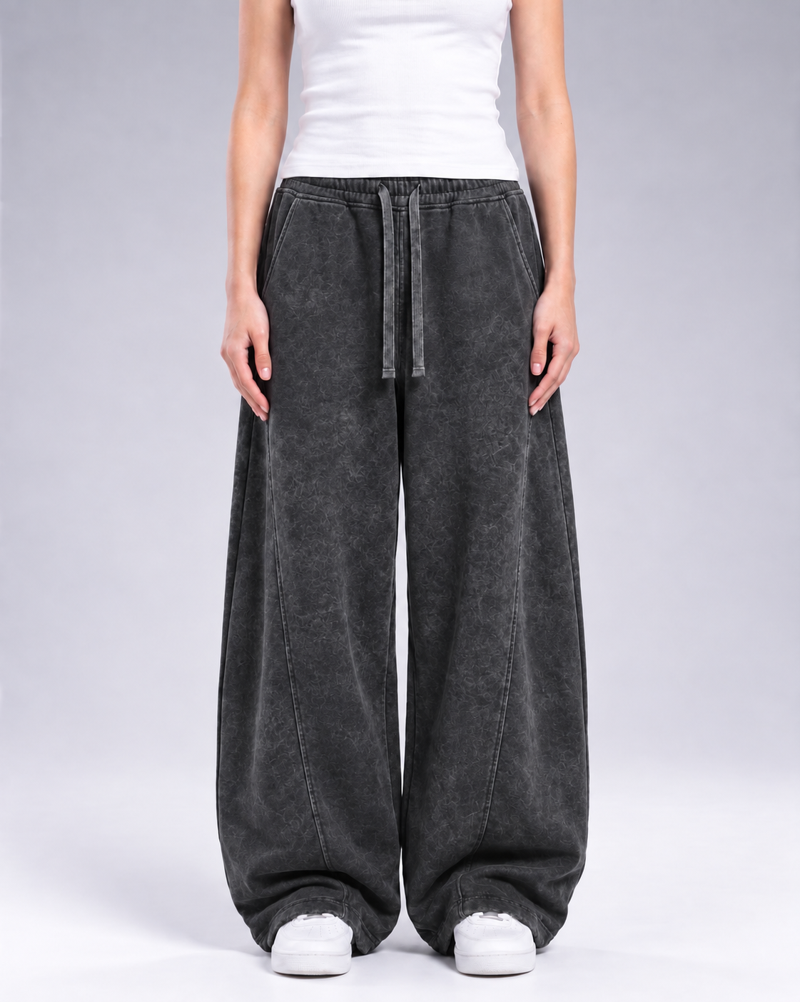 Baggy Sweatpants - Washed Black