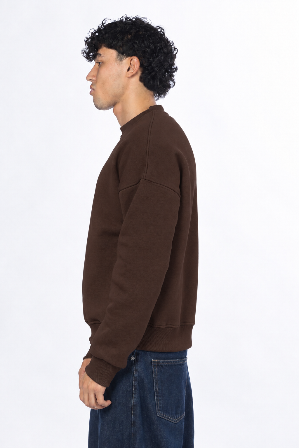 Boxy fit crewneck -  Brown