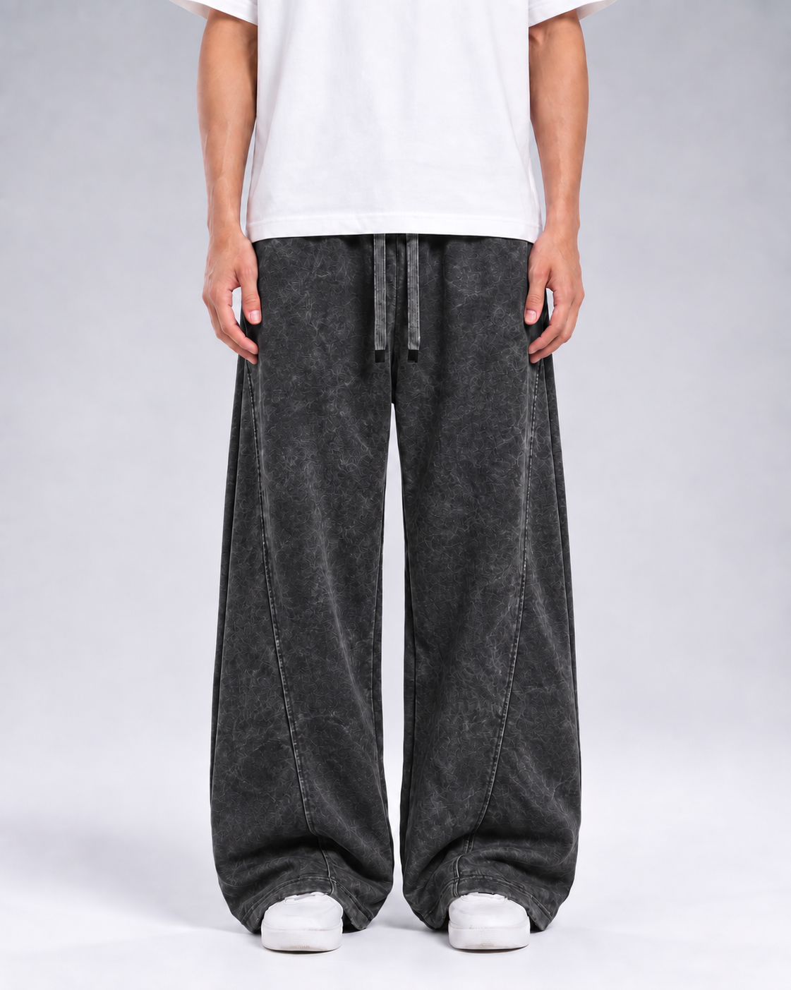 Baggy Sweatpants - Washed Black