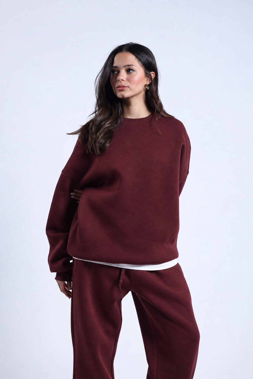 Oversized Crewneck - Burgundy