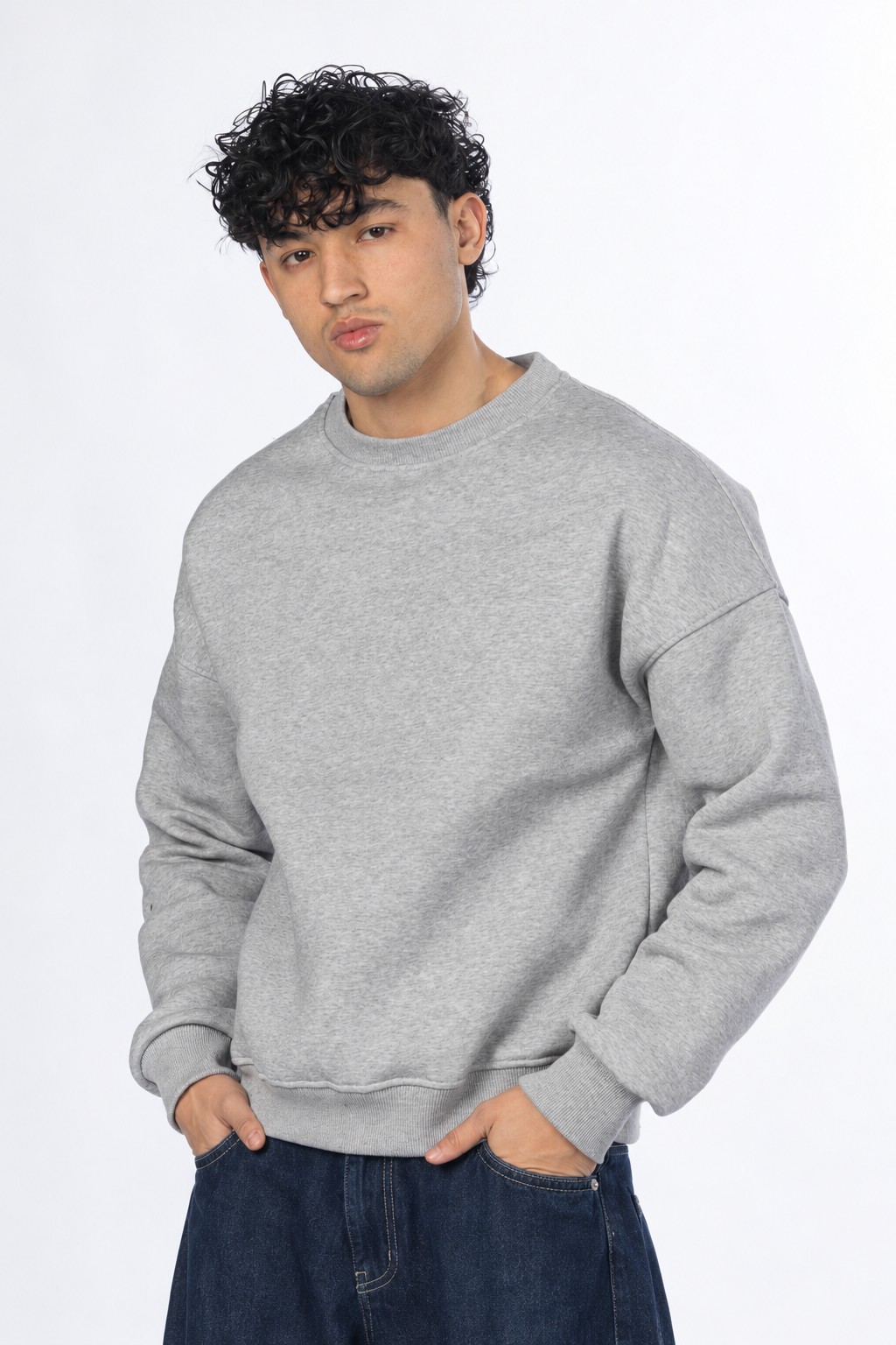 Boxy fit crewneck - Ash Grey