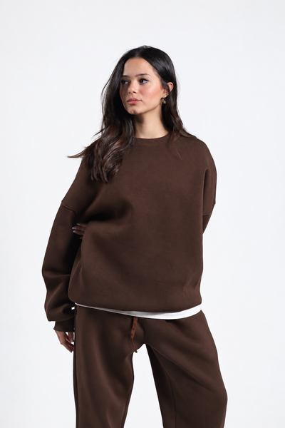 Oversized Crewneck - Brown