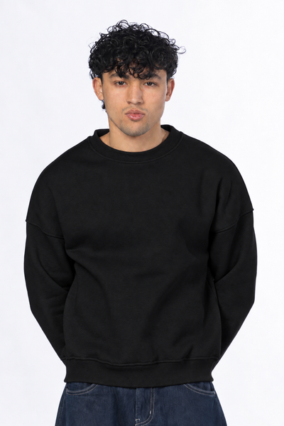 Boxy fit crewneck - Black