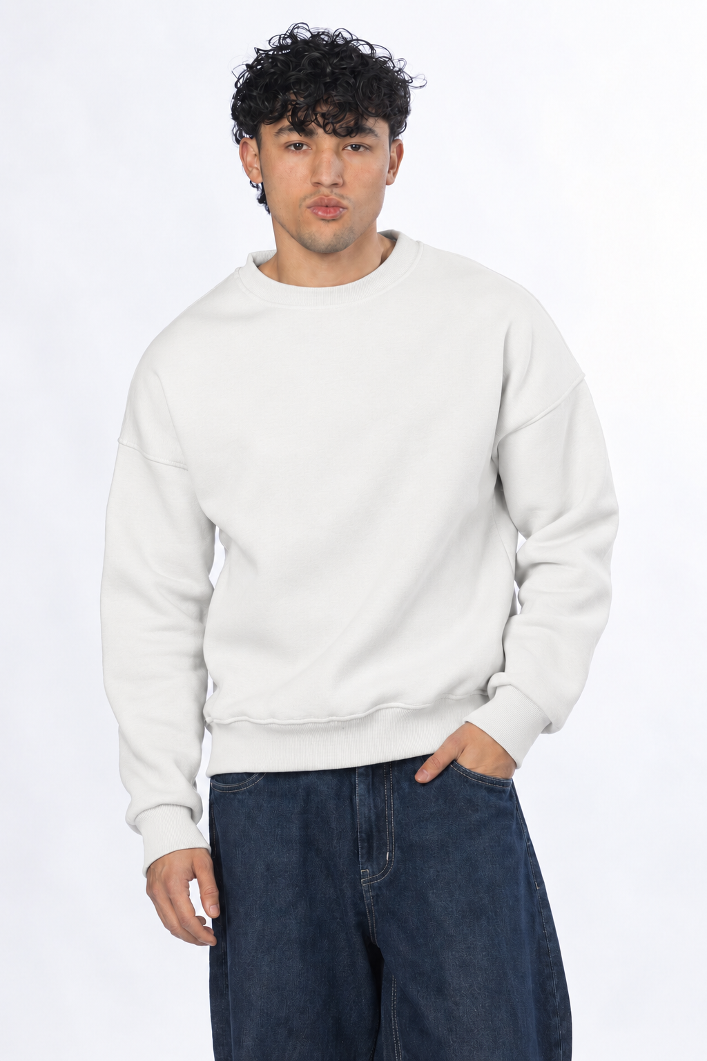 Boxy fit crewneck - White
