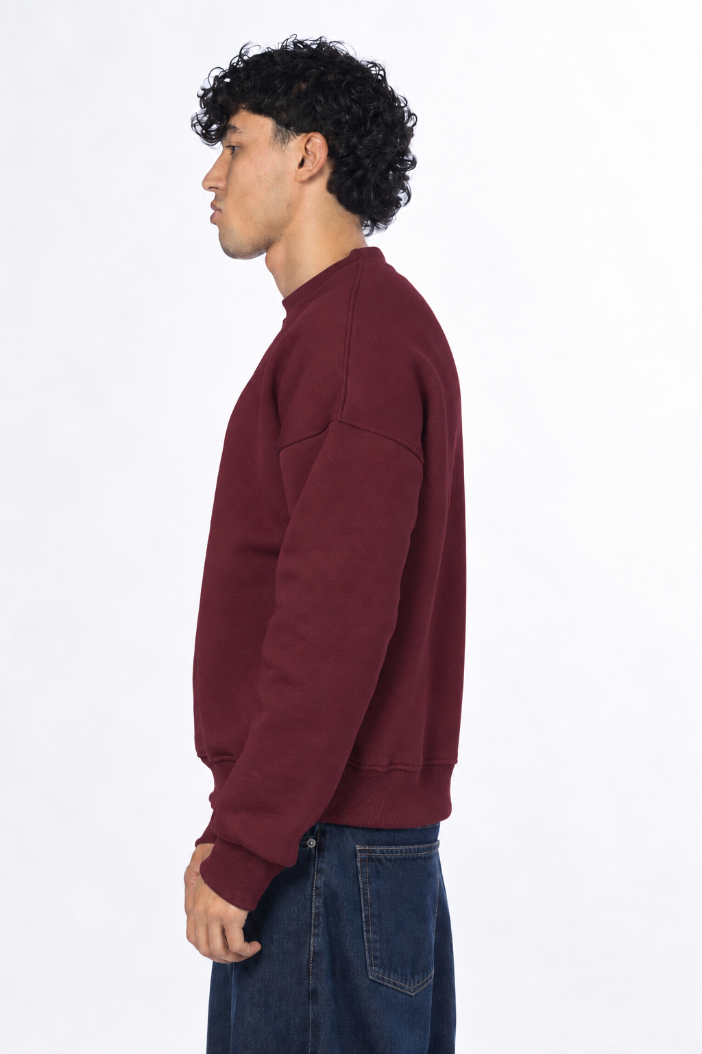 Boxy fit crewneck - Burgundy