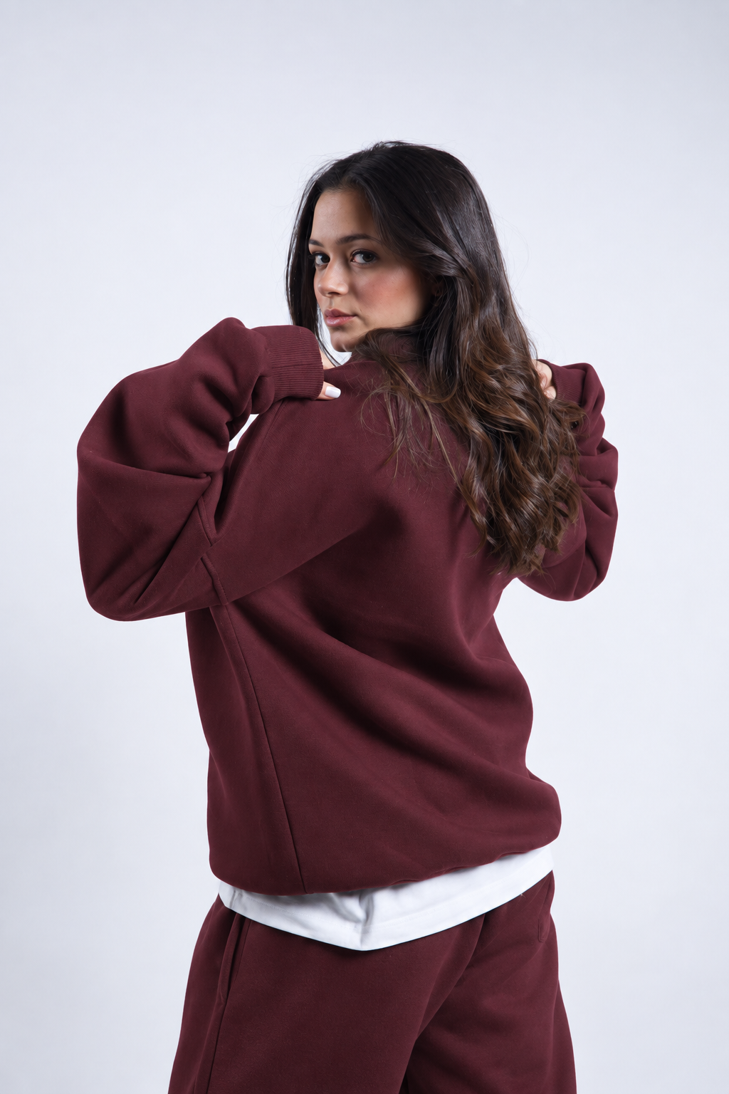 Oversized Crewneck - Burgundy