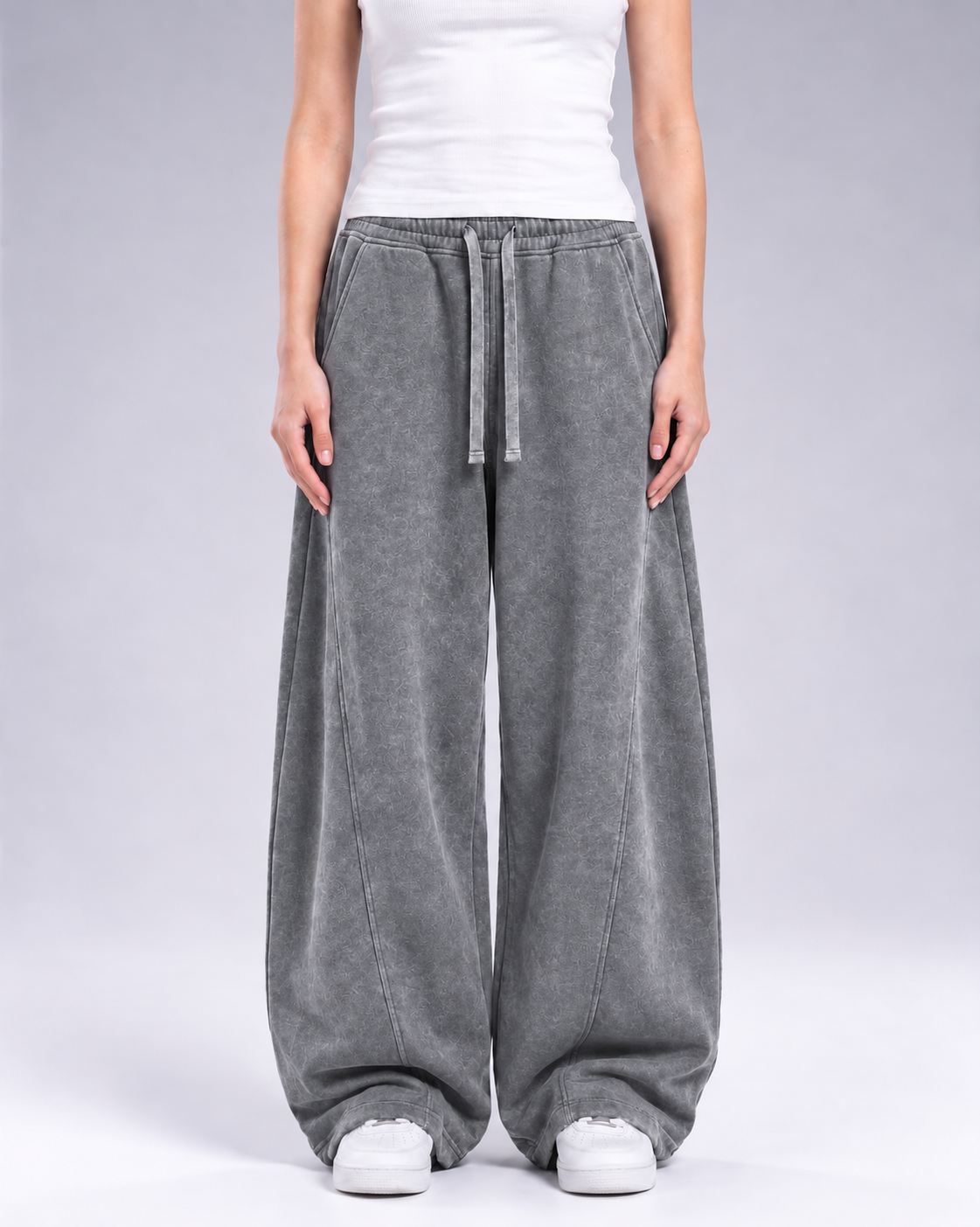 Baggy Sweatpants - Washed gery