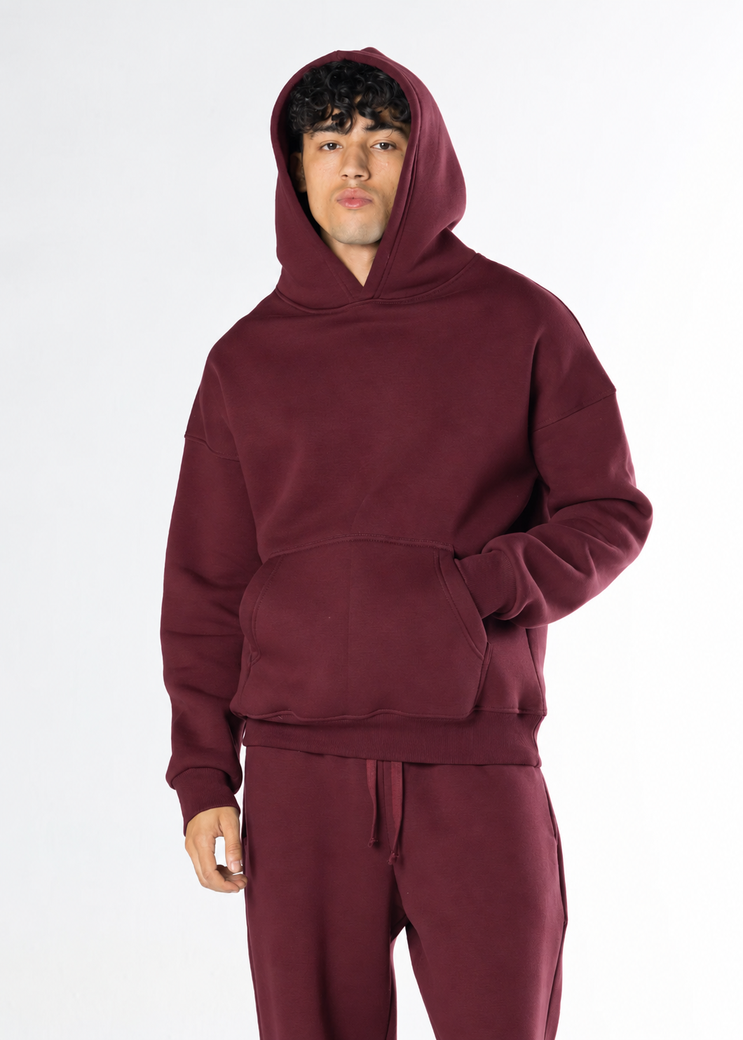 Oversized Hoodie - Burgundy