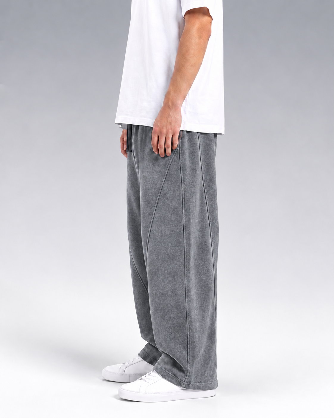 Baggy Sweatpants - Washed gery