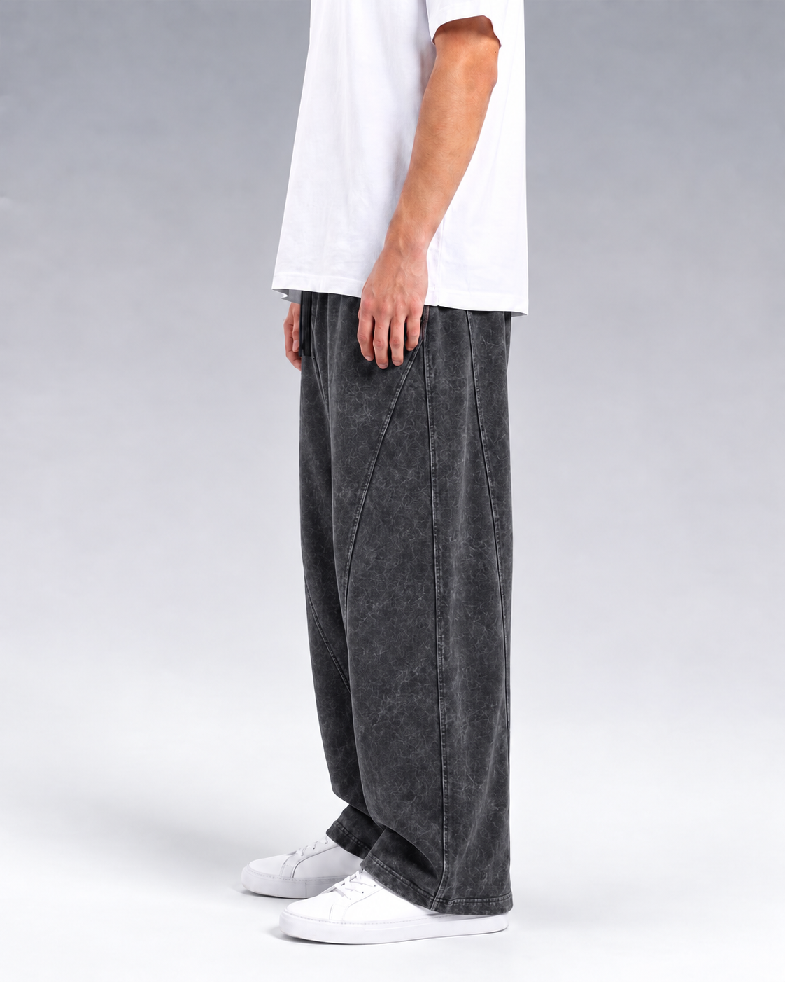 Baggy Sweatpants - Washed Black