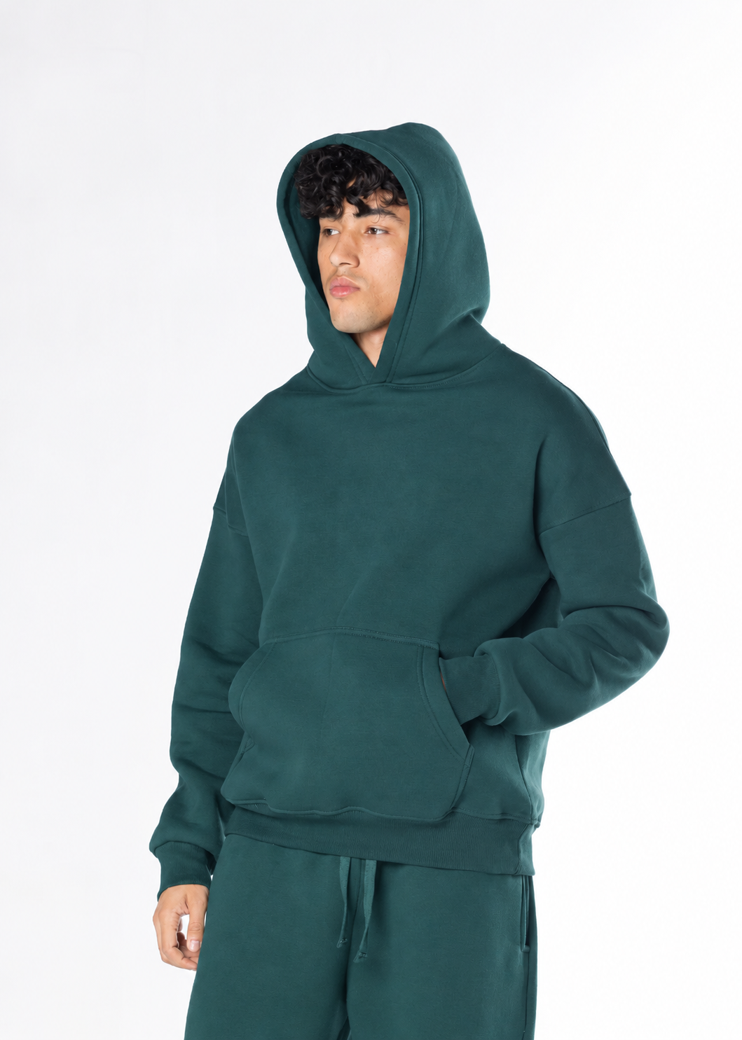 Oversized Hoodie - Petrol Green