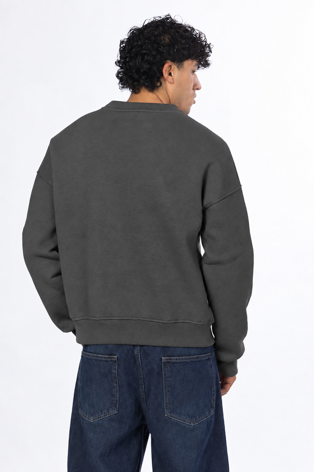 Boxy fit crewneck - Dark Grey