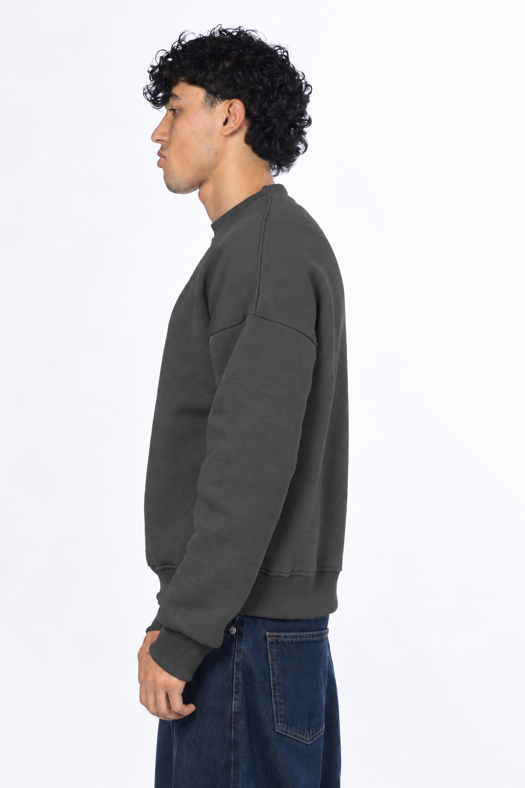 Boxy fit crewneck - Dark Grey