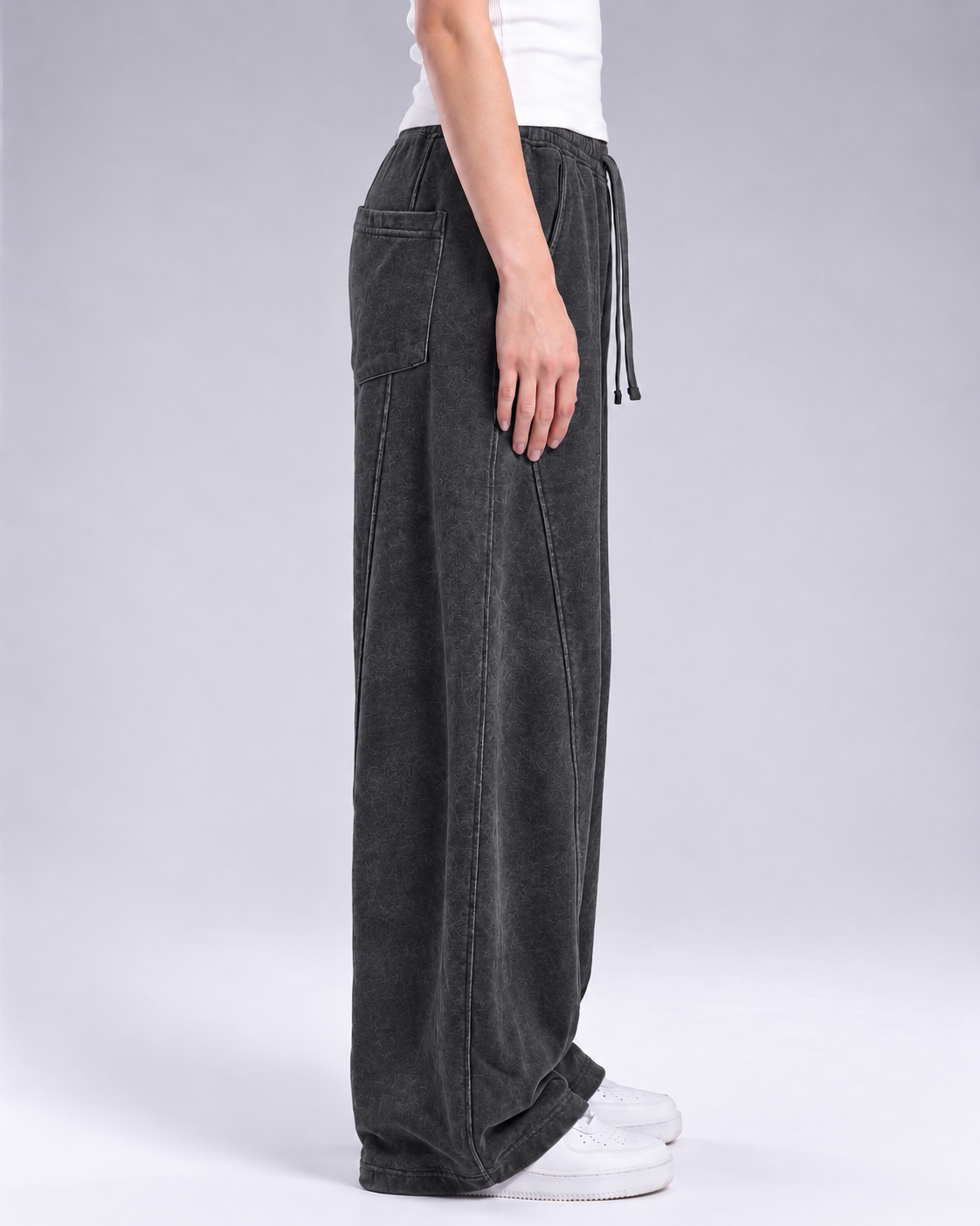 Baggy Sweatpants - Washed Black