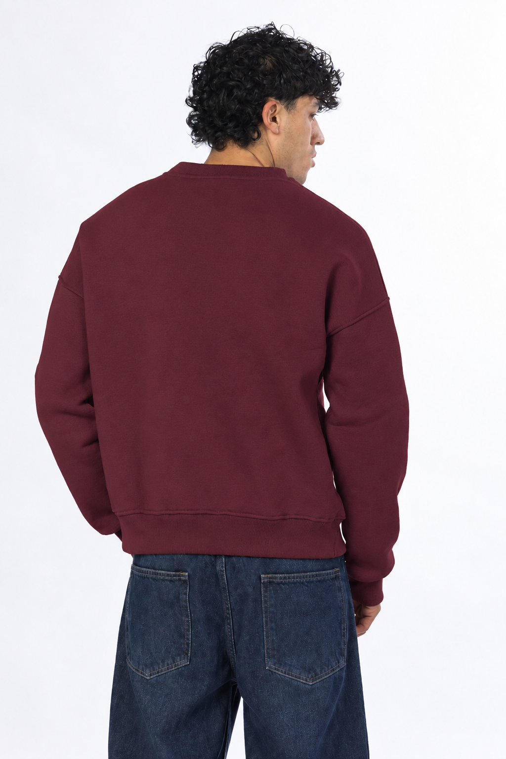 Boxy fit crewneck - Burgundy