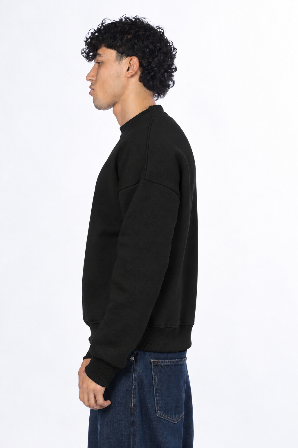 Boxy fit crewneck - Black