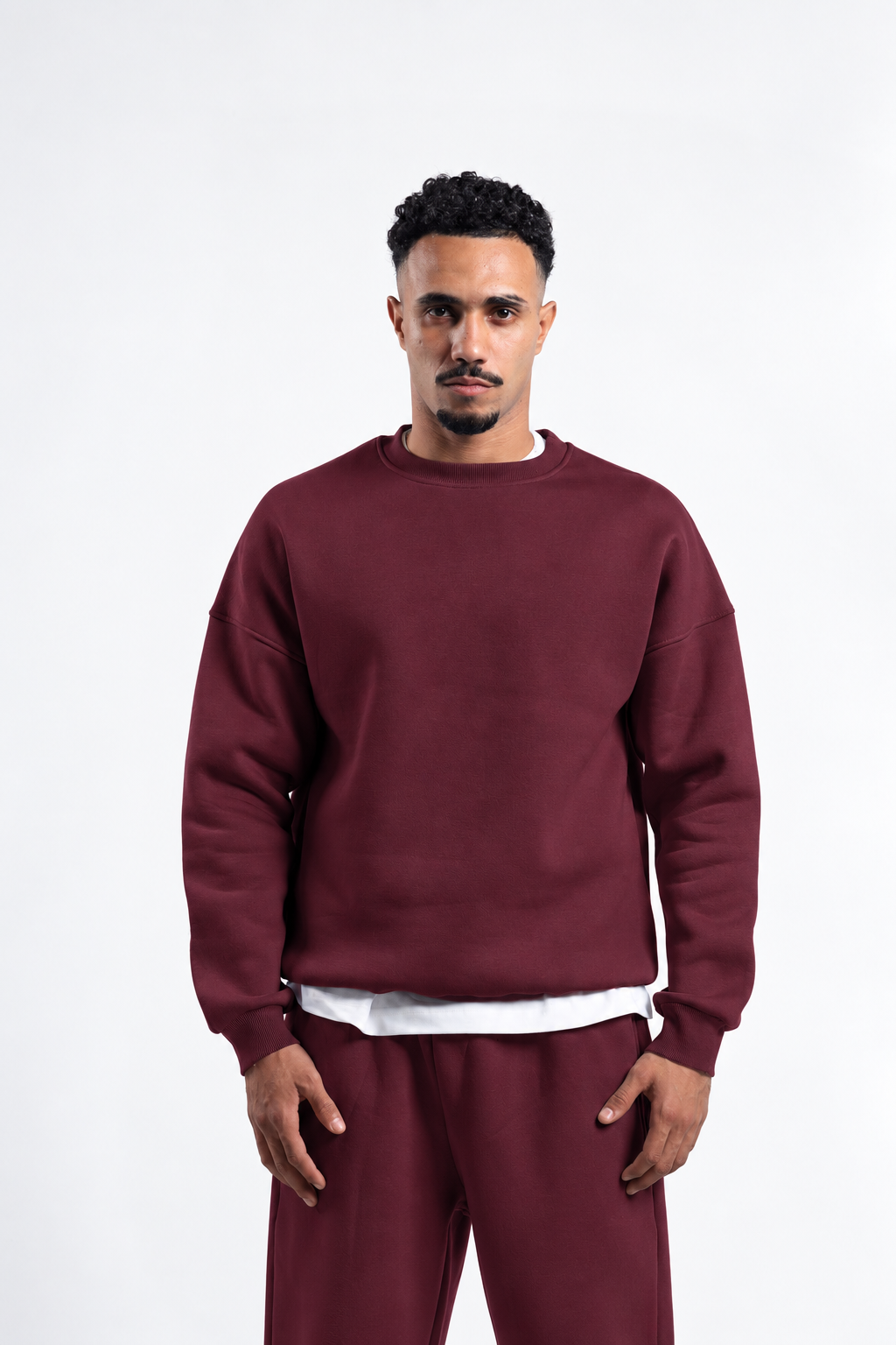 Oversized Crewneck - Burgundy
