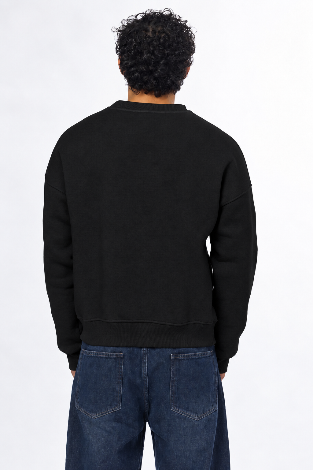 Boxy fit crewneck - Black