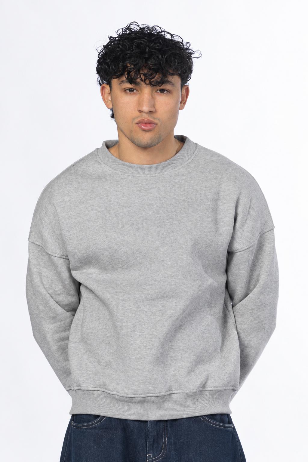 Boxy fit crewneck - Ash Grey