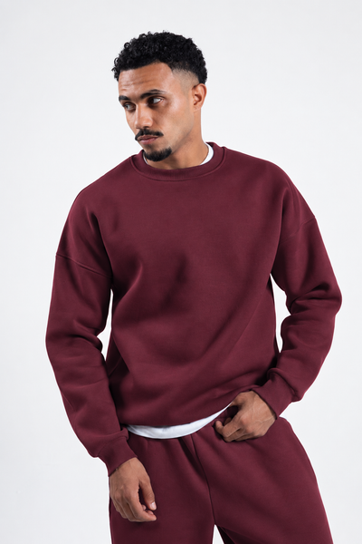 Oversized Crewneck - Burgundy