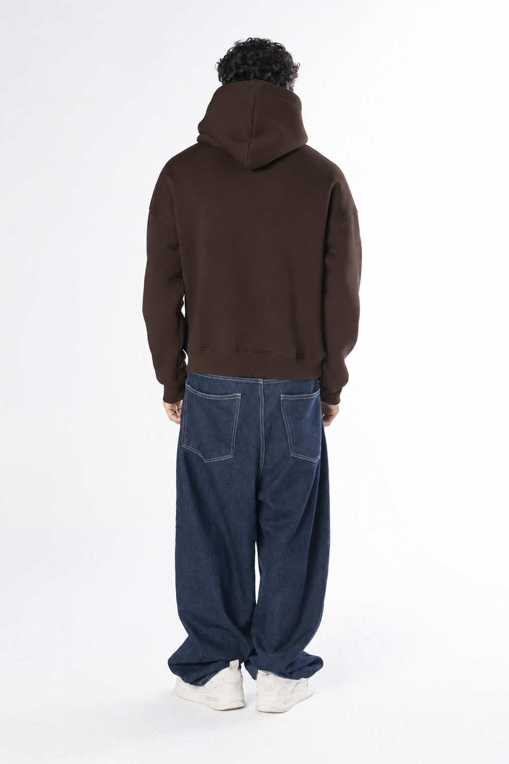 Boxy Fit Hoodie - brown