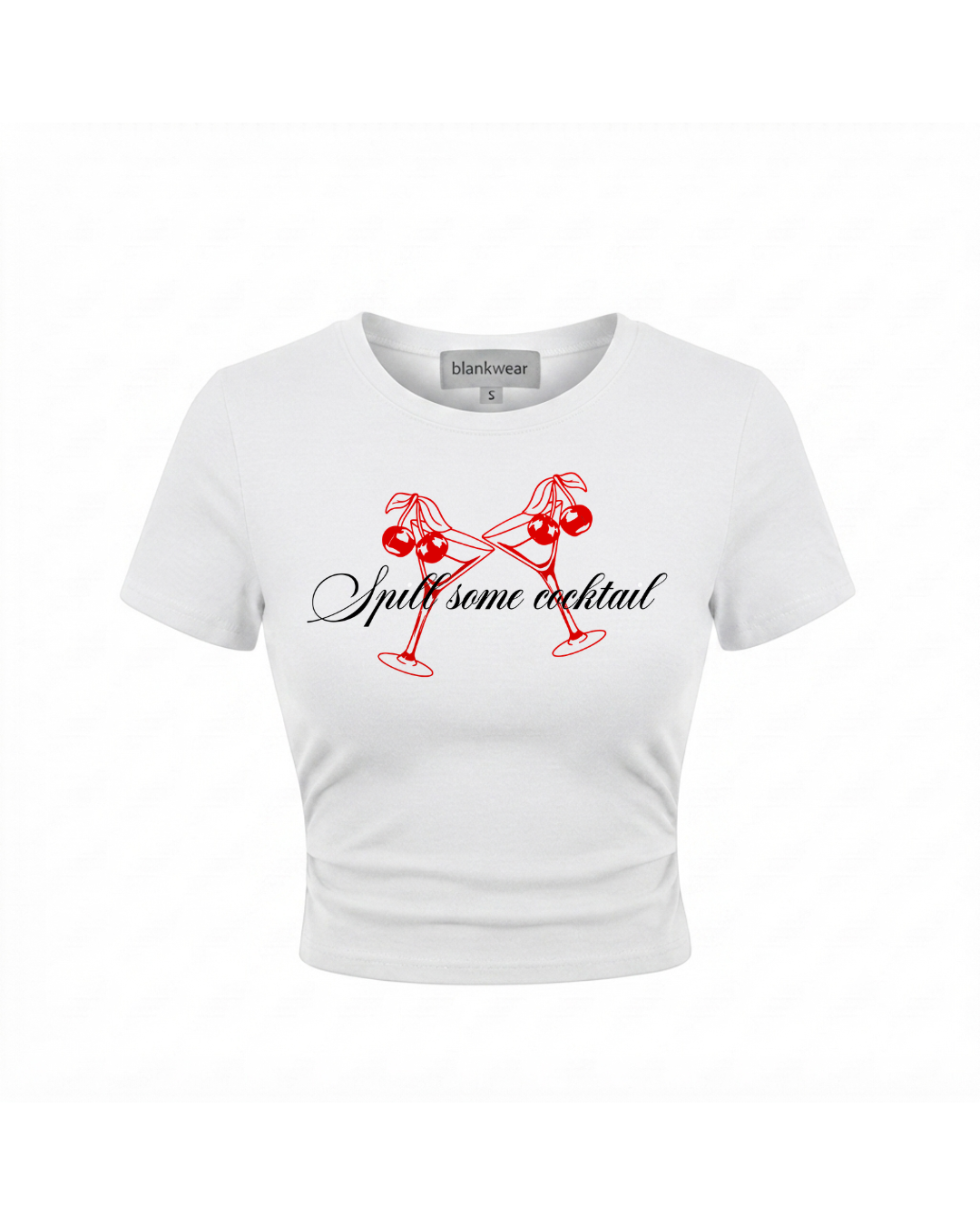 Cocktail baby tee - white