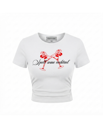 Cocktail baby tee - white