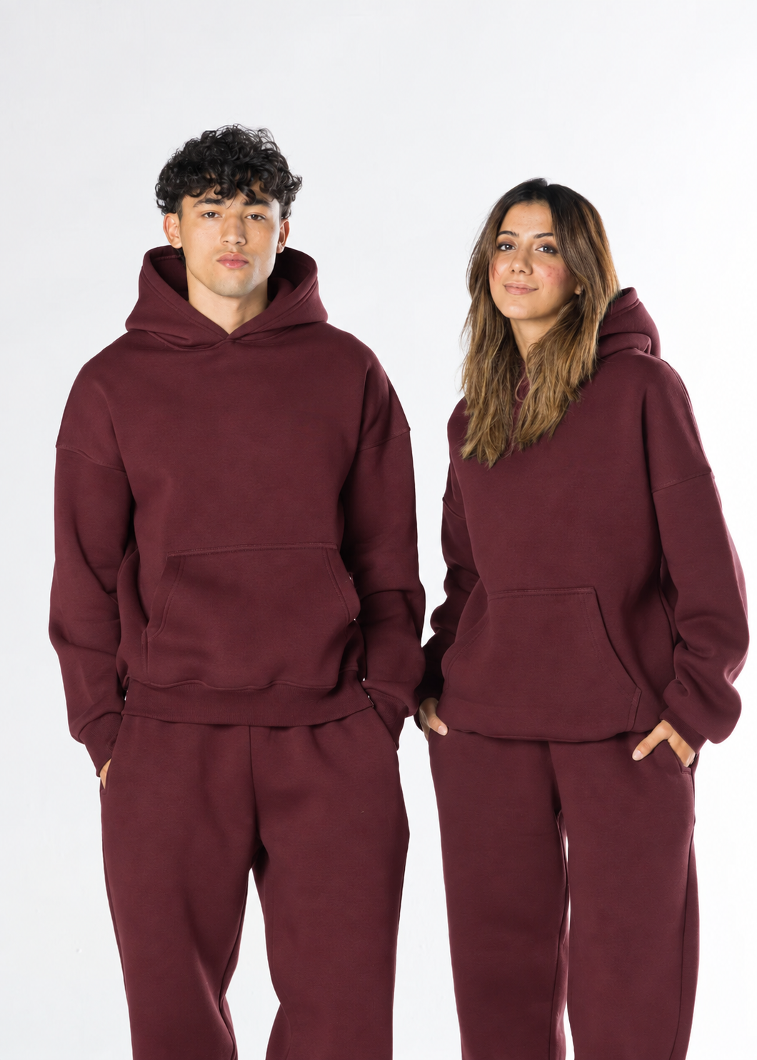 Oversized Hoodie - Burgundy