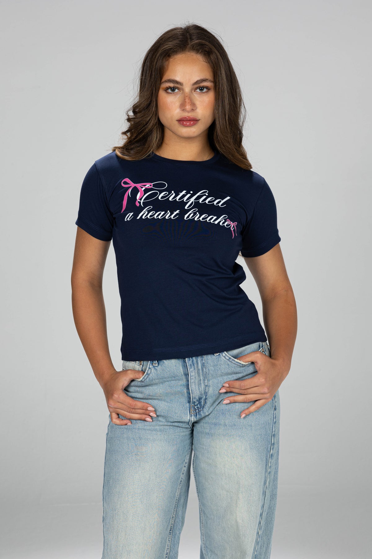 Certified baby tee - Navy blue