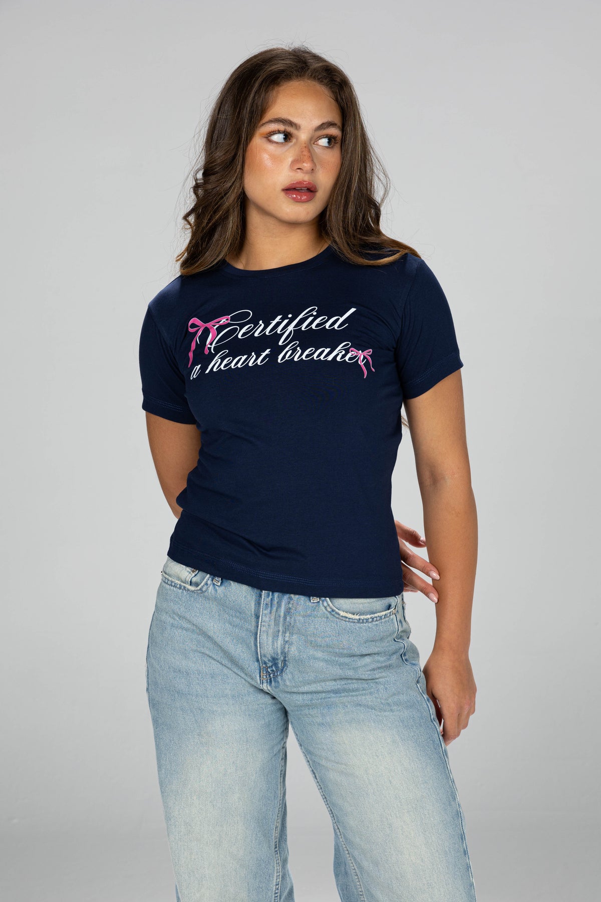 Certified baby tee - Navy blue