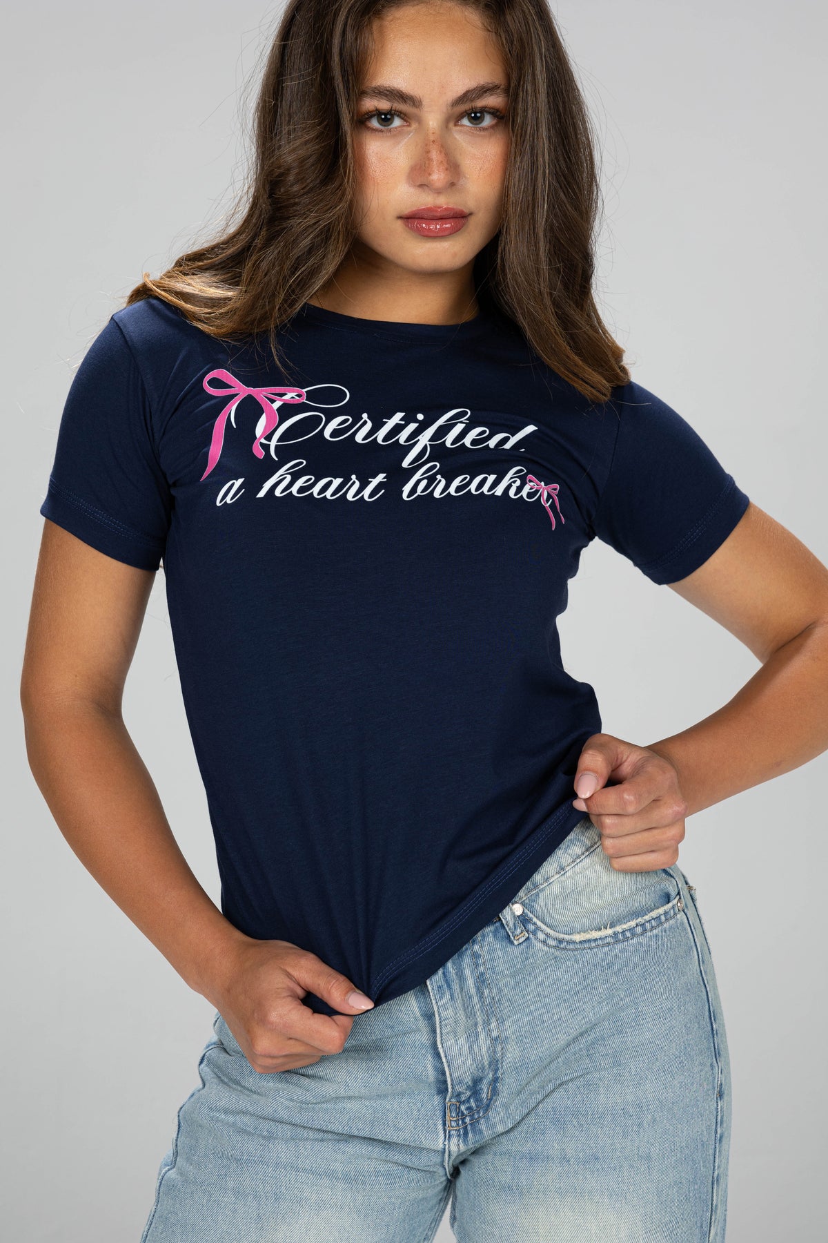 Certified baby tee - Navy blue