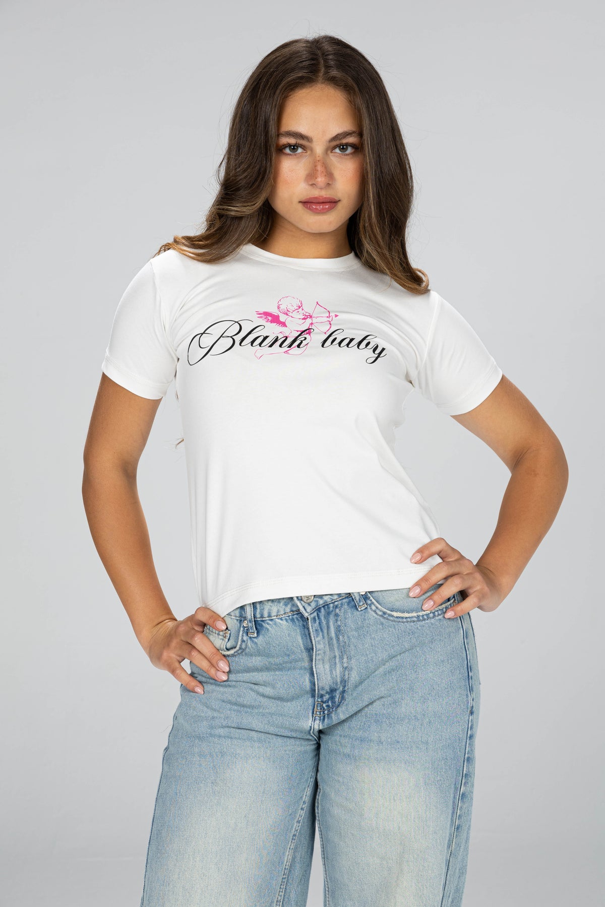 Cupid baby tee - white
