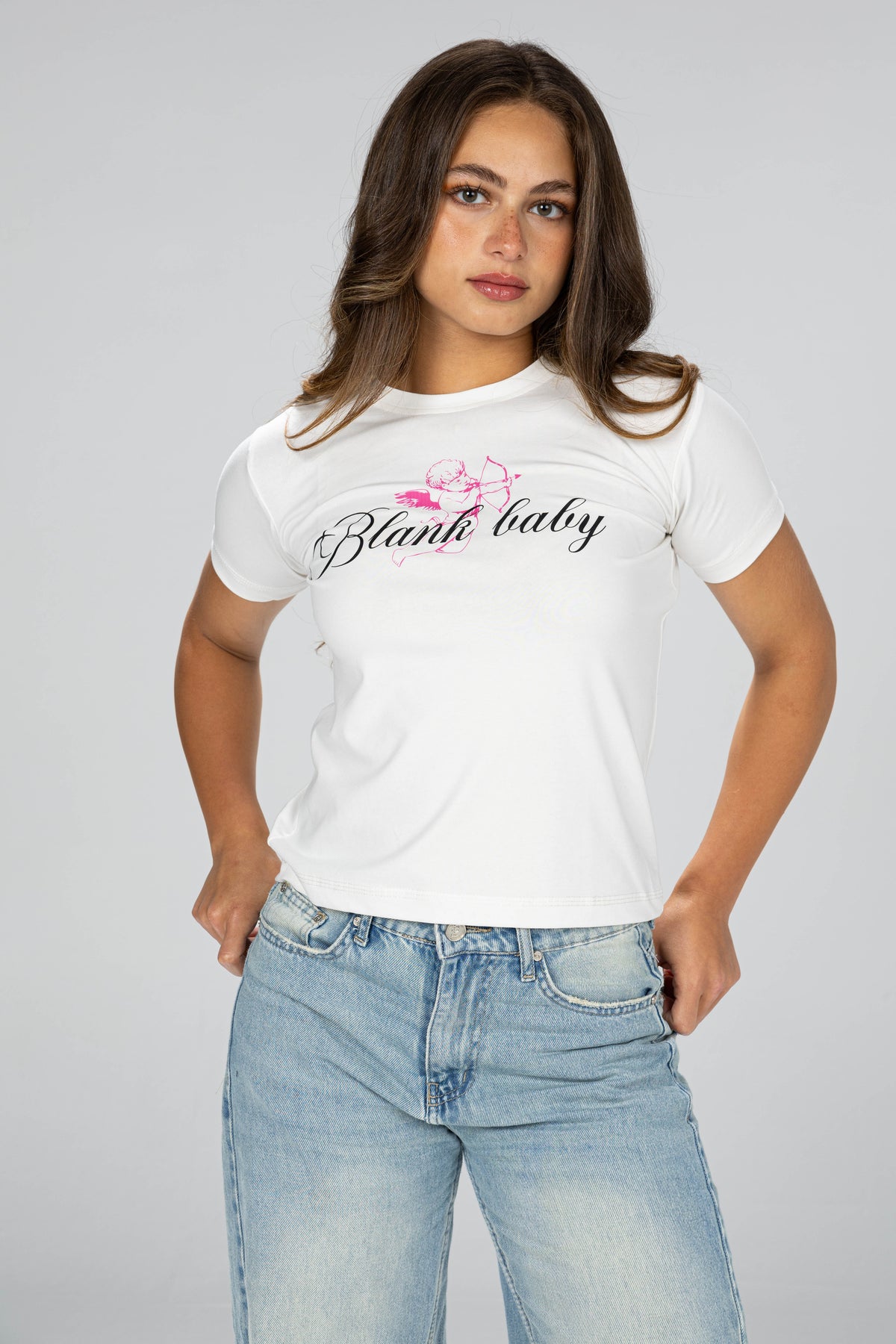 Cupid baby tee - white