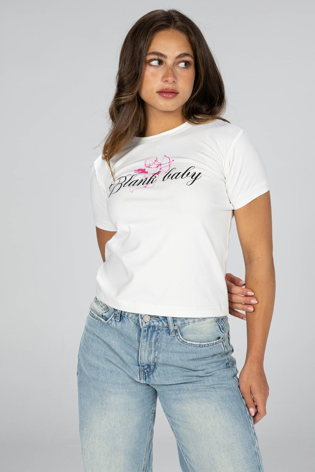 Cupid baby tee - white