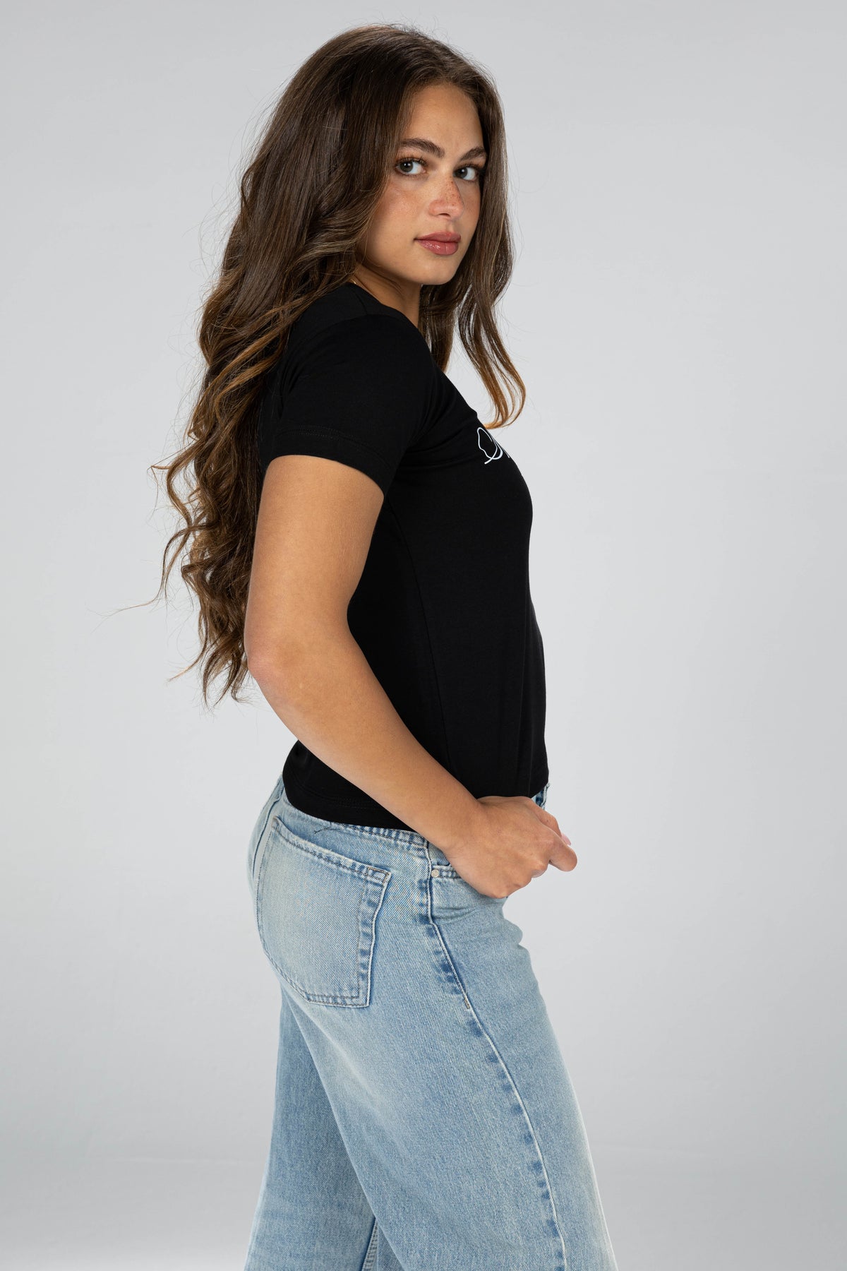 Cocktail baby tee - Black