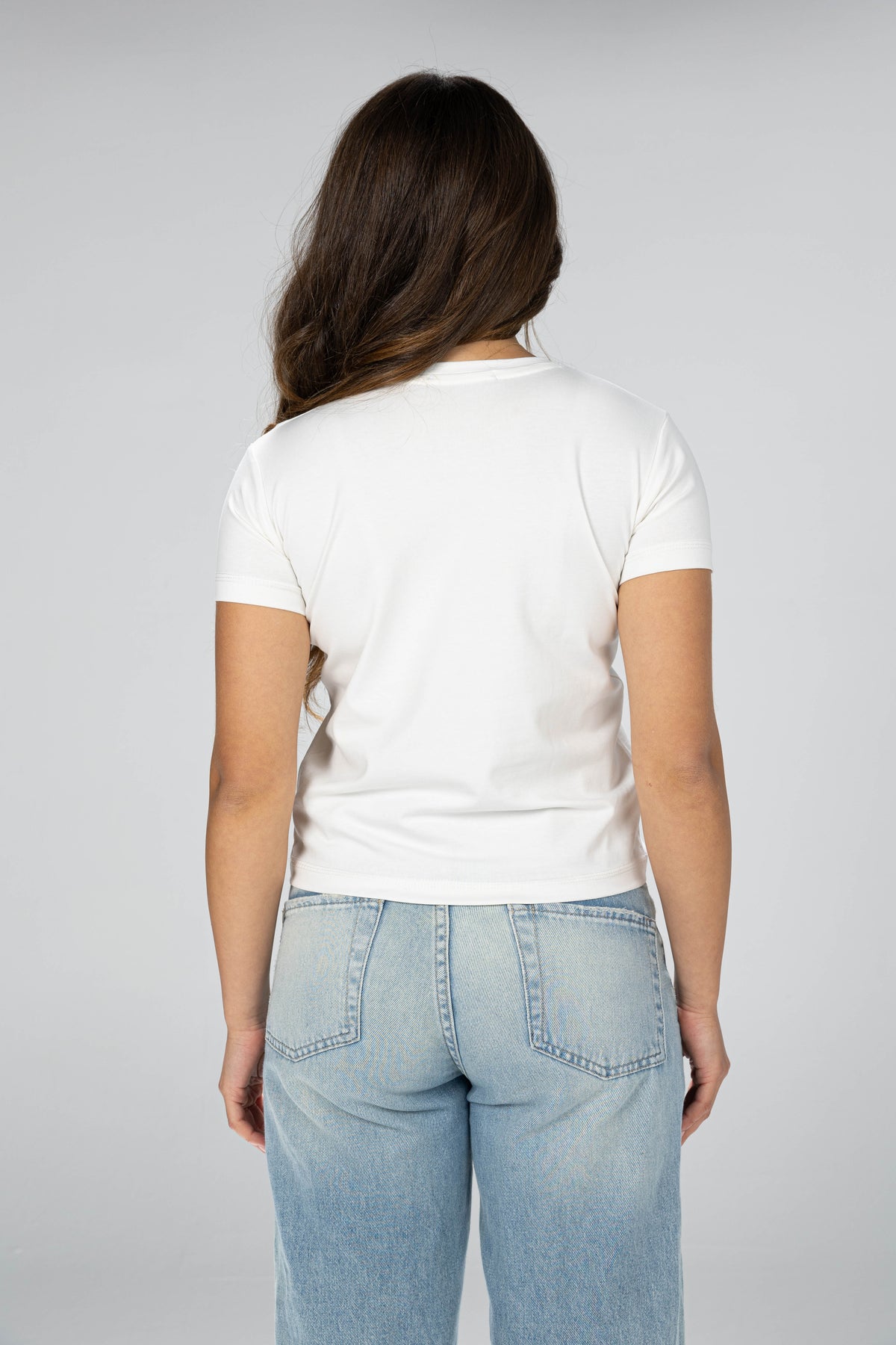 Cherry baby tee - white