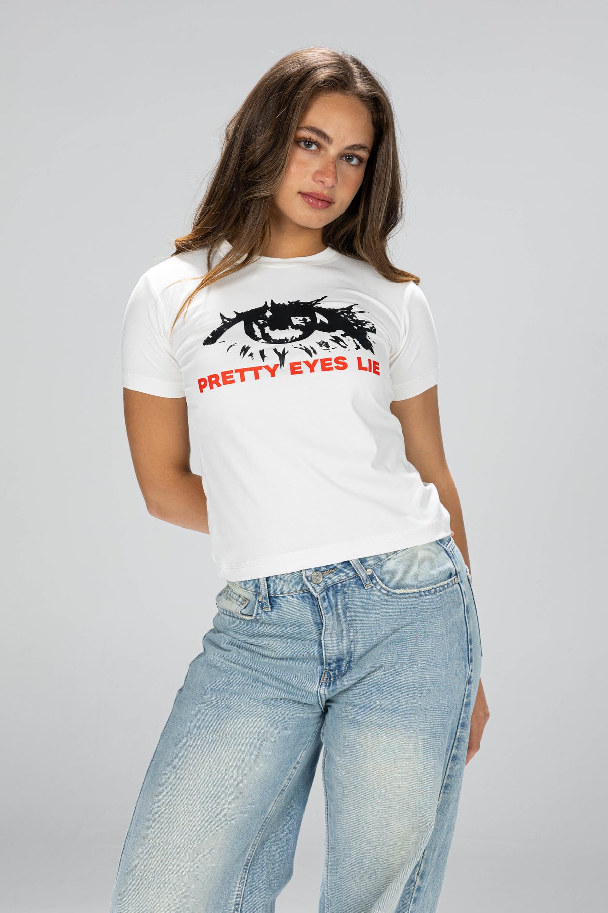 Gaze baby tee - white