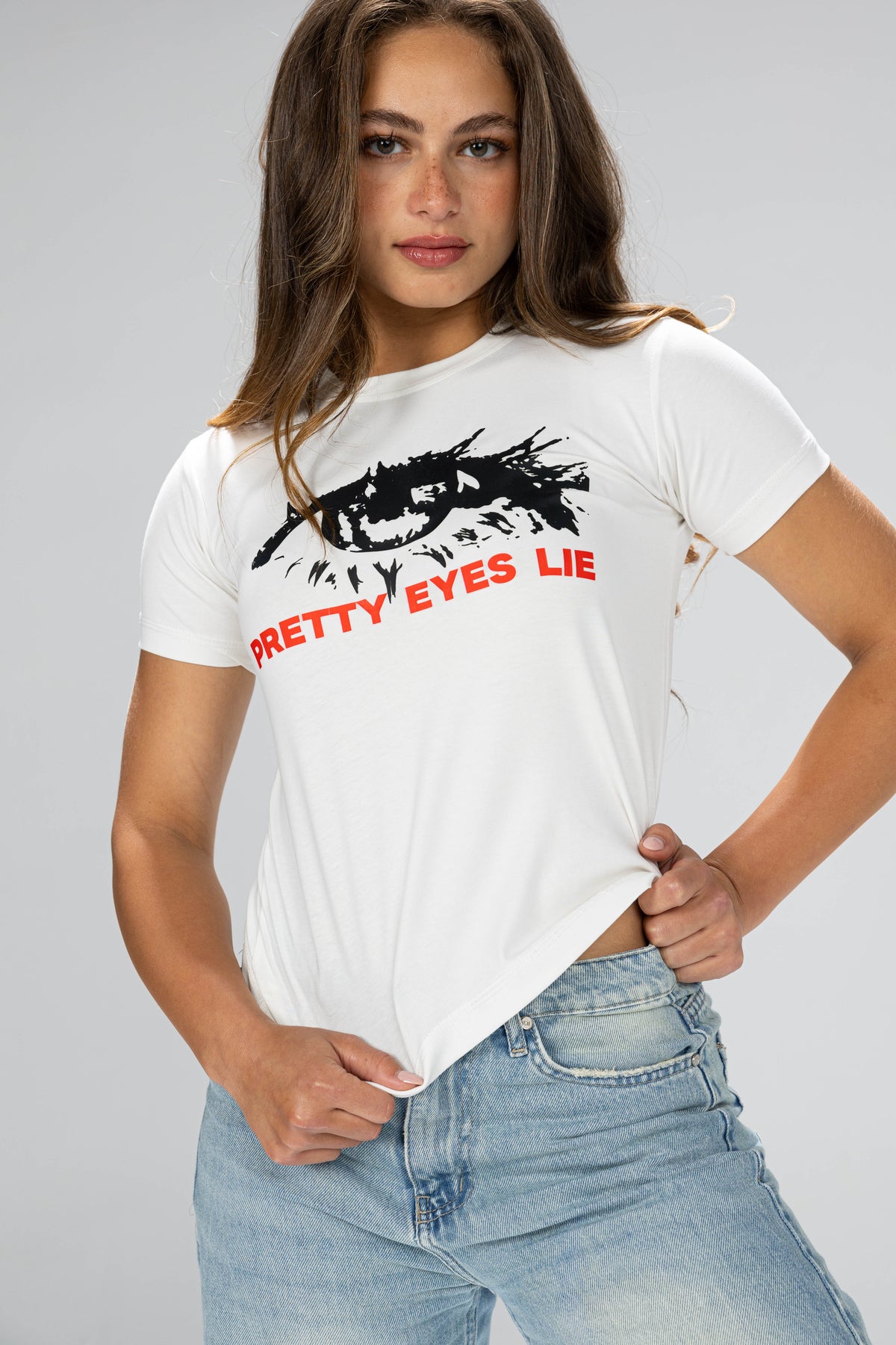 Gaze baby tee - white