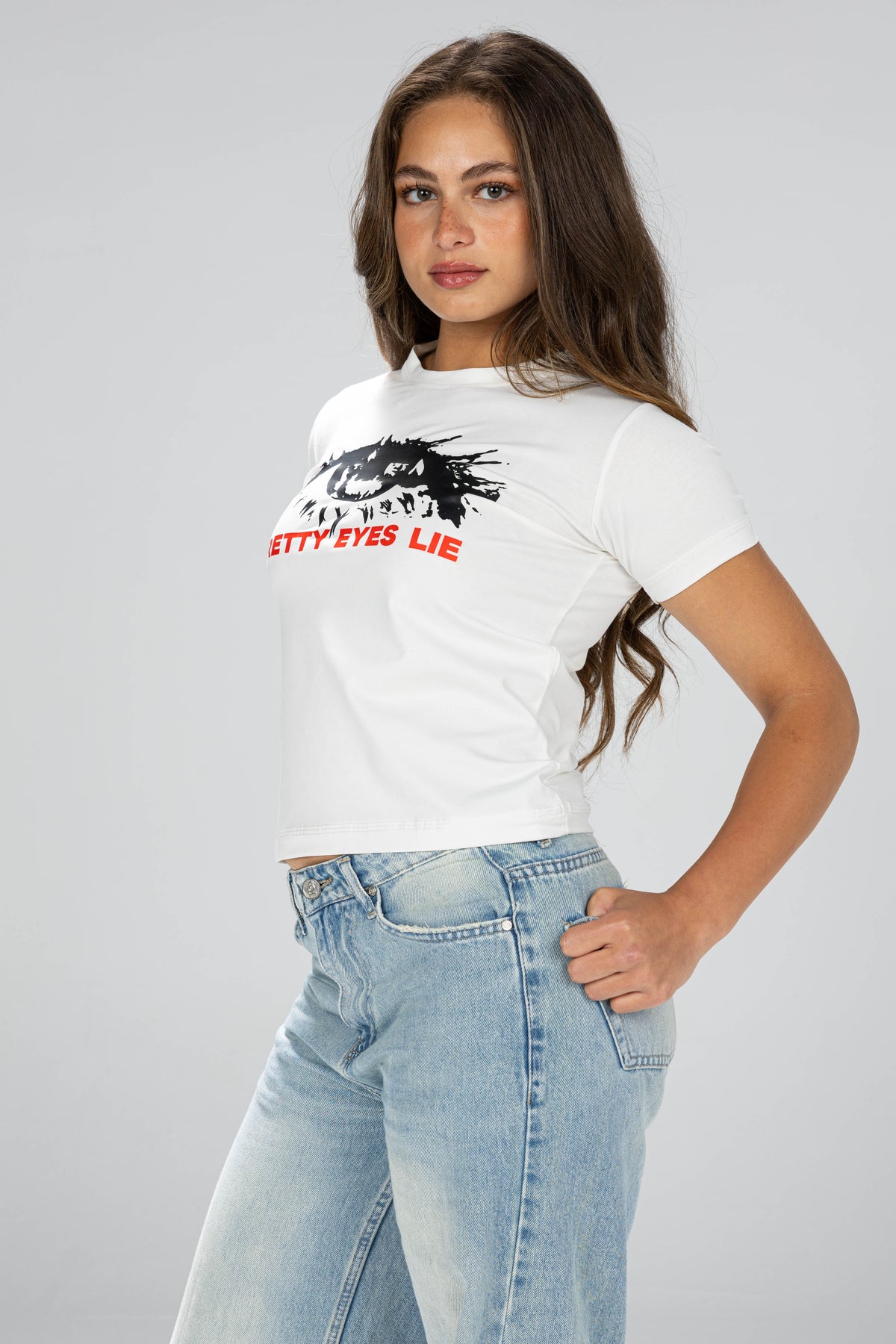 Gaze baby tee - white