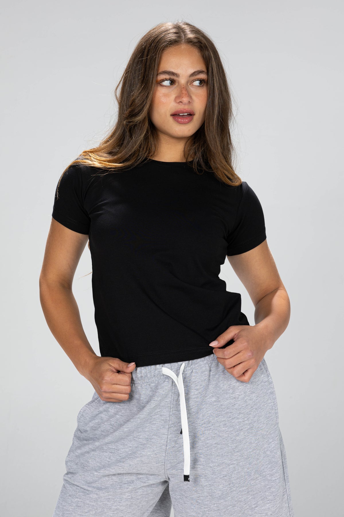blank baby tee - Black
