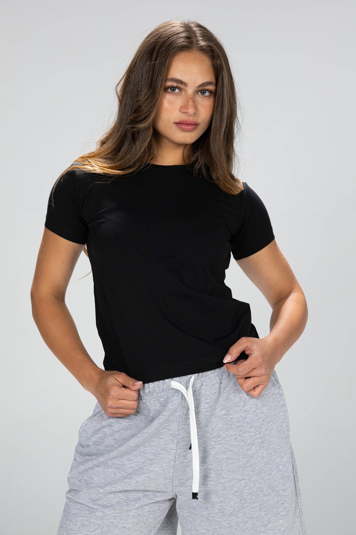 blank baby tee - Black