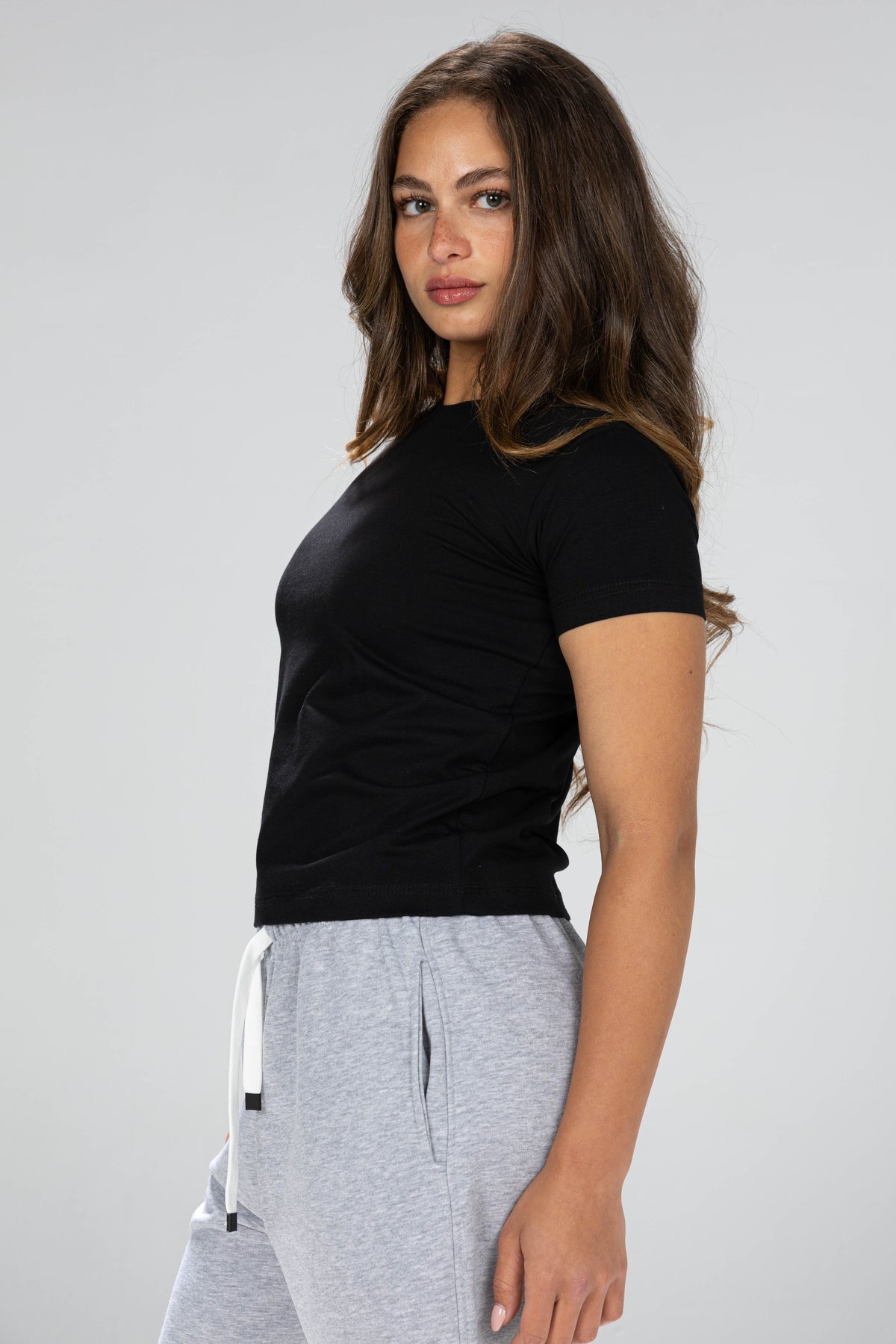 blank baby tee - Black