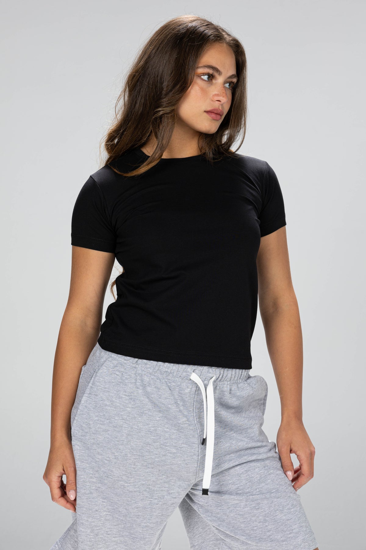 blank baby tee - Black