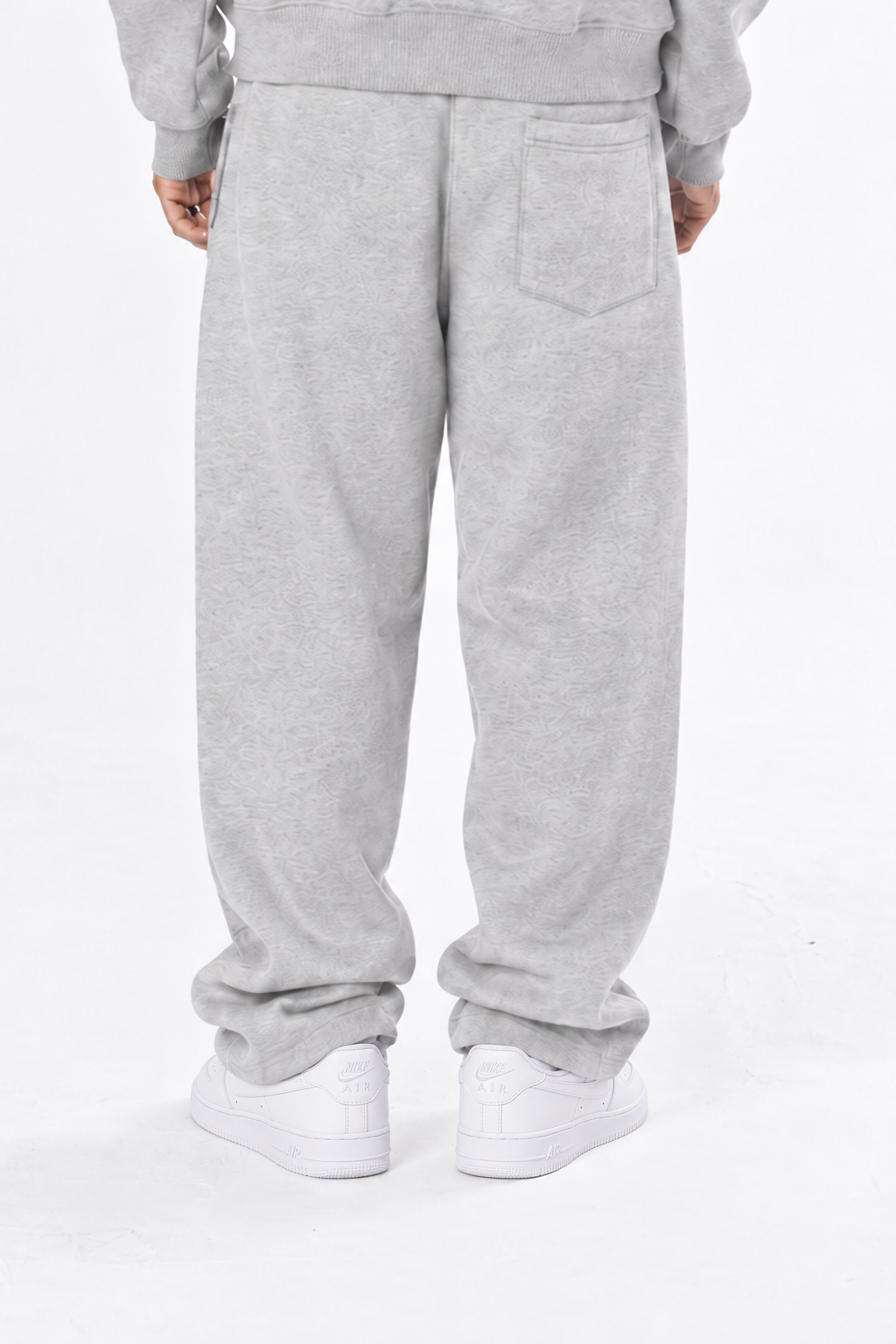 Straight Fit Sweatpants ash-grey - back